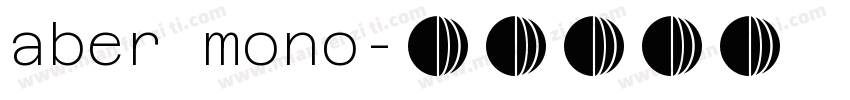 aber mono字体转换